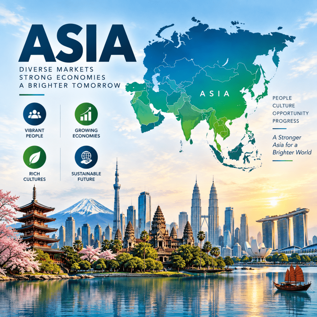 Asia business market and diverse economies represented by Qualitcert Consultants Consultants